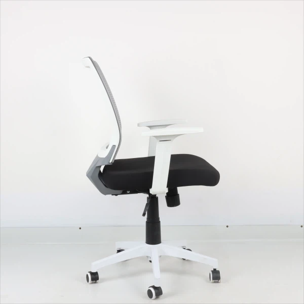 White Square Mesh Back Chair